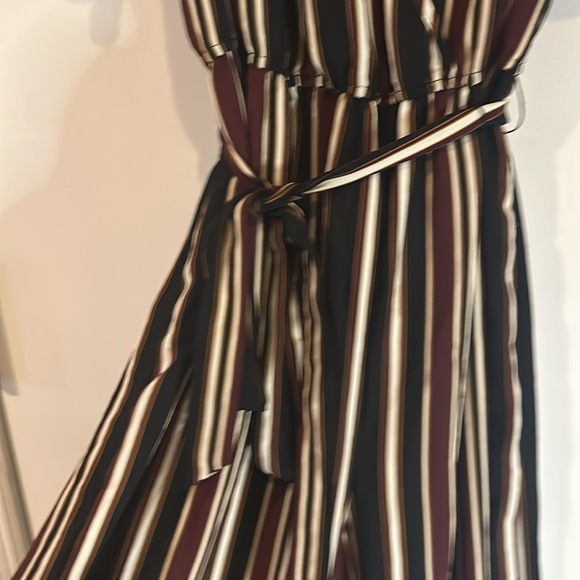 Striped Burgundy Romper - Picture 5 of 6